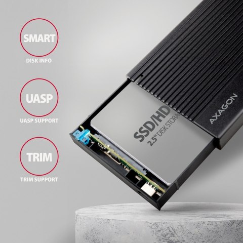 AXAGON EE25-GTR Obudowa zewnętrzna aluminiowa USB3.2 Gen 2 - SATA 6G 2.5" SSD/HDD