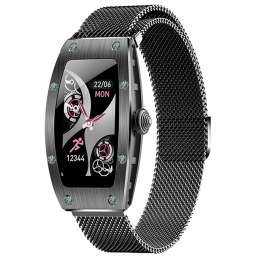 Kumi Smartwatch K18 Svarovski 1.14 cala 80 mAh czarny
