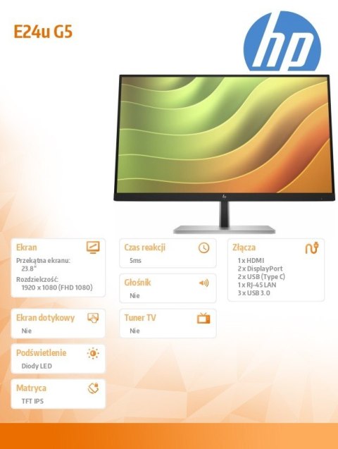 HP Inc. Monitor E24u G5 FHD USB-C 6N4D0AA