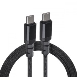 Maclean Kabel 2x USB-C 100W 1m wspierajacy PD przesyl danych do 10Gbps MCE491 Czarny