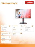 Lenovo Monitor 23.8 cala ThinkVision P24q-30 WLED LCD 63B4GAT6EU