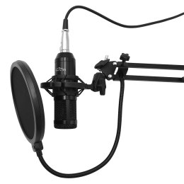 Media-Tech Mikrofon studyjny z zestawem akcesoriów pojemnościowy MT397K czarny