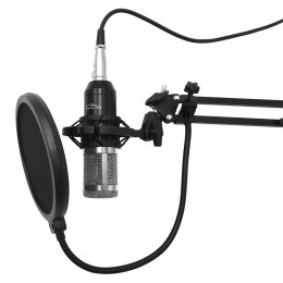 Media-Tech Mikrofon studyjny z zestawem akcesoriów pojemnościowy MT397S srebrny