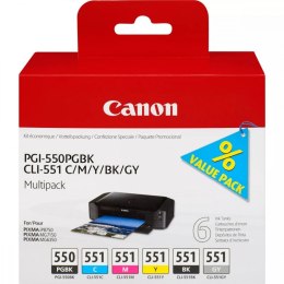 Canon Zestaw tuszy PGI-550 + CLI-551 C/M/Y/BK/GY