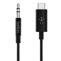 Belkin Adapter przejsciówka USB-C do 3,5mm Audio 1,8m czarny