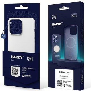 3MK Hardy Case iPhone 15 6.1" srebrno-biały/silver-white MagSafe