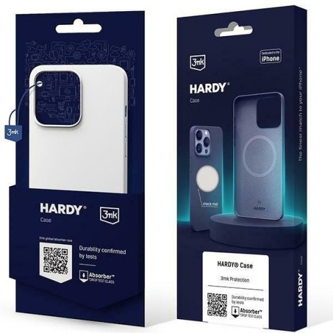 3MK Hardy Case iPhone 15 Pro Max 6.7" srebrno-biały/silver-white MagSafe