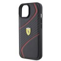 Ferrari FEHCP15SPTWK iPhone 15 6.1" czarny/black hardcase Twist Metal Logo