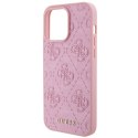 Guess GUHCP15XP4EPMP iPhone 15 Pro Max 6.7" różowy/pink hardcase Leather 4G Stamped