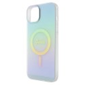 Guess GUHMP15MHITSQ iPhone 15 Plus 6.7" turkusowy/turquoise hardcase IML Iridescent MagSafe