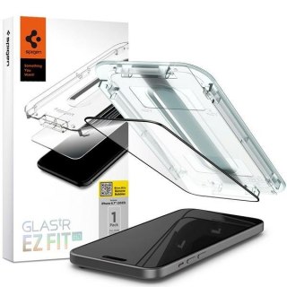 Spigen Glas.TR FC iPhone 15 6.1" "EZ FIT" szkło hartowane czarna ramka AGL06908