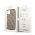 Guess GUHCP15MG4GFBR iPhone 15 Plus 6.7" brązowy/brown hard case 4G Metal Gold Logo