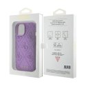 Guess GUHCP15SP4EPMU iPhone 15 6.1" fioletowy/light purple hardcase Leather 4G Stamped