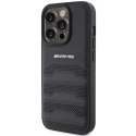 AMG AMHCP15XGSEBK iPhone 15 Pro Max 6.7" czarny/black hardcase Leather Debossed Lines