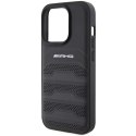 AMG AMHCP15XGSEBK iPhone 15 Pro Max 6.7" czarny/black hardcase Leather Debossed Lines
