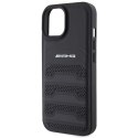AMG AMHCP15MGSEBK iPhone 15 Plus 6,7" czarny/black hardcase Leather Debossed Lines