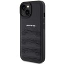 AMG AMHCP15SGSEBK iPhone 15 6,1" czarny/black hardcase Leather Debossed Lines