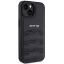 AMG AMHCP15SGSEBK iPhone 15 6,1" czarny/black hardcase Leather Debossed Lines