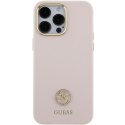 Guess GUHCP15XM4DGPP iPhone 15 Pro Max 6.7" różowy/pink hardcase Silicone Logo Strass 4G