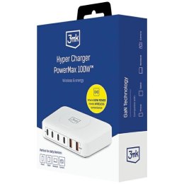 3MK Hyper Charger PowerMax 100W 4xUSB-C + 2xUSB-A stacja ładująca z ład. indukcyjną QC+PD