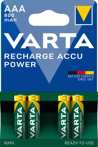 AKUMULATORY VARTA R3 800 mAh RECHARGE ACCU POWER 4szt