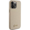 Guess GUHCP15XPGMCSD iPhone 15 Pro Max 6.7" złoty/light gold hardcase Glitter Glossy Script