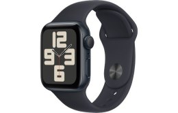 Apple Watch SE GPS, 40mm Koperta z aluminium w kolorze północy z paskiem sportowym w kolorze północy - M/L