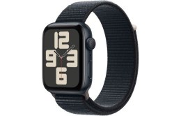 Apple Watch SE GPS, 44mm Koperta z aluminium w kolorze północy z opaską sportową w kolorze północy