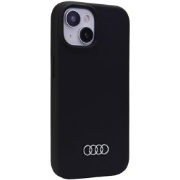 Audi Silicone Case iPhone 15 6.1" czarny/black hardcase AU-LSRIP15-Q3/D1-BK