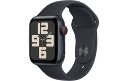 Apple Watch SE GPS + Cellular, 40mm Koperta z aluminium w kolorze północy z paskiem sportowym w kolorze północy - S/M