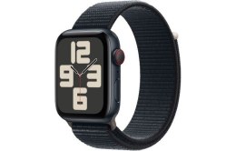 Apple Watch SE GPS + Cellular, 44mm Koperta z aluminium w kolorze północy z opaską sportową w kolorze północy