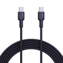 AUKEY CB-NCC1 nylonowy kabel USB C - USB C | 1m | 3A | 60W PD | 20V