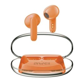 AWEI Słuchawki Bluetooth 5.3 T85 ENC TWS pomarańczowe