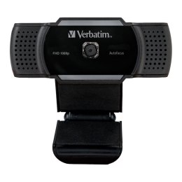 Kamera internetowa Verbatim AWC-01 1080p FHD USB 2.0 z mikrofonem czarna