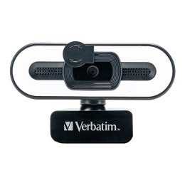 Kamera internetowa Verbatim AWC-02 1080p FHD USB 2.0 z mikrofonem i podświetleniem LED czarna