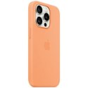Etui Apple MT1H3ZM/A iPhone 15 Pro 6.1" MagSafe pomarańczowy/orange sorbet Silicone Case