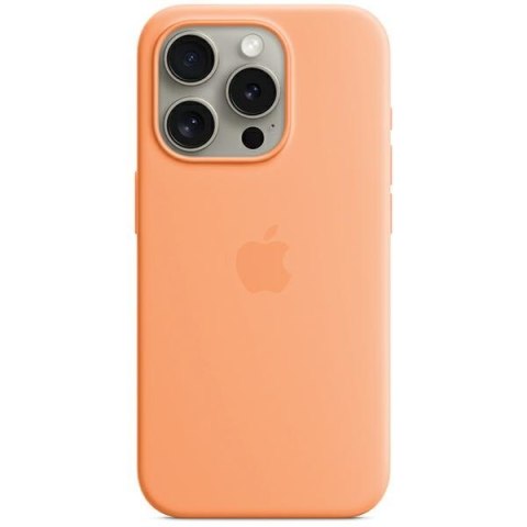 Etui Apple MT1W3ZM/A iPhone 15 Pro Max 6.7" MagSafe pomarańczowy/orange sorbet Silicone Case