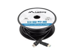 Kabel HDMI Lanberg M/M v2.1 30m 8K czarny optyczny AOC