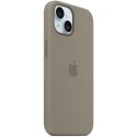 Etui Apple MT0Q3ZM/A iPhone 15 6.1" MagSafe popielaty brąz/clay Silicone Case