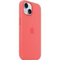 Etui Apple MT0V3ZM/A iPhone 15 6.1" MagSafe różowy/guava Silicone Case