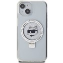 Karl Lagerfeld KLHMP15SHMRSCHH iPhone 15 6.1" biały/white hardcase Ring Stand Choupette Head MagSafe