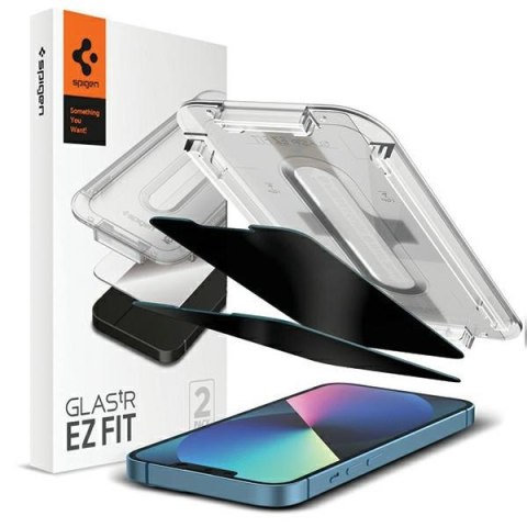 Spigen Glas.TR iPhone 13/13 Pro/14 6,1" PRIVACY 2-Pack "EZ FIT" AGL03388 szkło hartowane