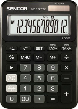 Sencor Kalkulator biurkowy SEC 372BK duży 12 cyfrowy wyświetlacz LCD
