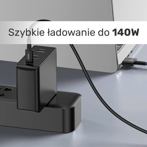 Unitek Kabel zasilający USB-C - MagSafe 3 140W 2 m