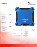 Adata Dysk zewnętrzny SSD SD620 1TB U3.2A 520/460 MB/s niebieski
