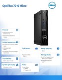 Dell Komputer Optiplex MFF/Core i5-13500T/16GB/256GB SSD/Integrated/WLAN + BT/Kb/Mouse/W11Pro