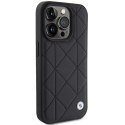 BMW BMHCP15L22RQDK iPhone 15 Pro 6.1" czarny/black Leather Quilted