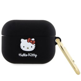 Hello Kitty HKAP3DKHSK Airpods Pro cover czarny/black Silicone 3D Kitty Head