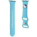 Hello Kitty Pasek HKAWMSCHBLB Apple Watch 38/40/41mm niebieski/blue strap Silicone Kitty Head