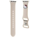 Hello Kitty Pasek HKAWMSCHBLE Apple Watch 38/40/41mm beżowy/beige strap Silicone Kitty Head